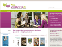 Tablet Screenshot of mein-literaturkreis.de